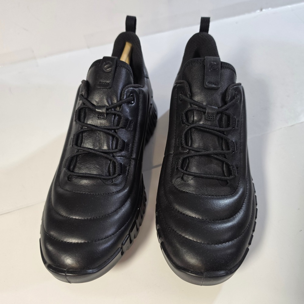ECCO Gruuv W Black Leather Walking Sneakers 218303-01001 Womens 10-10.5 EU 41